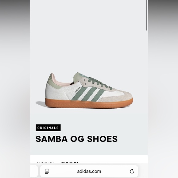 Adidas Samba OG Sneakers with Mint and White Accents - Picture 1 of 8